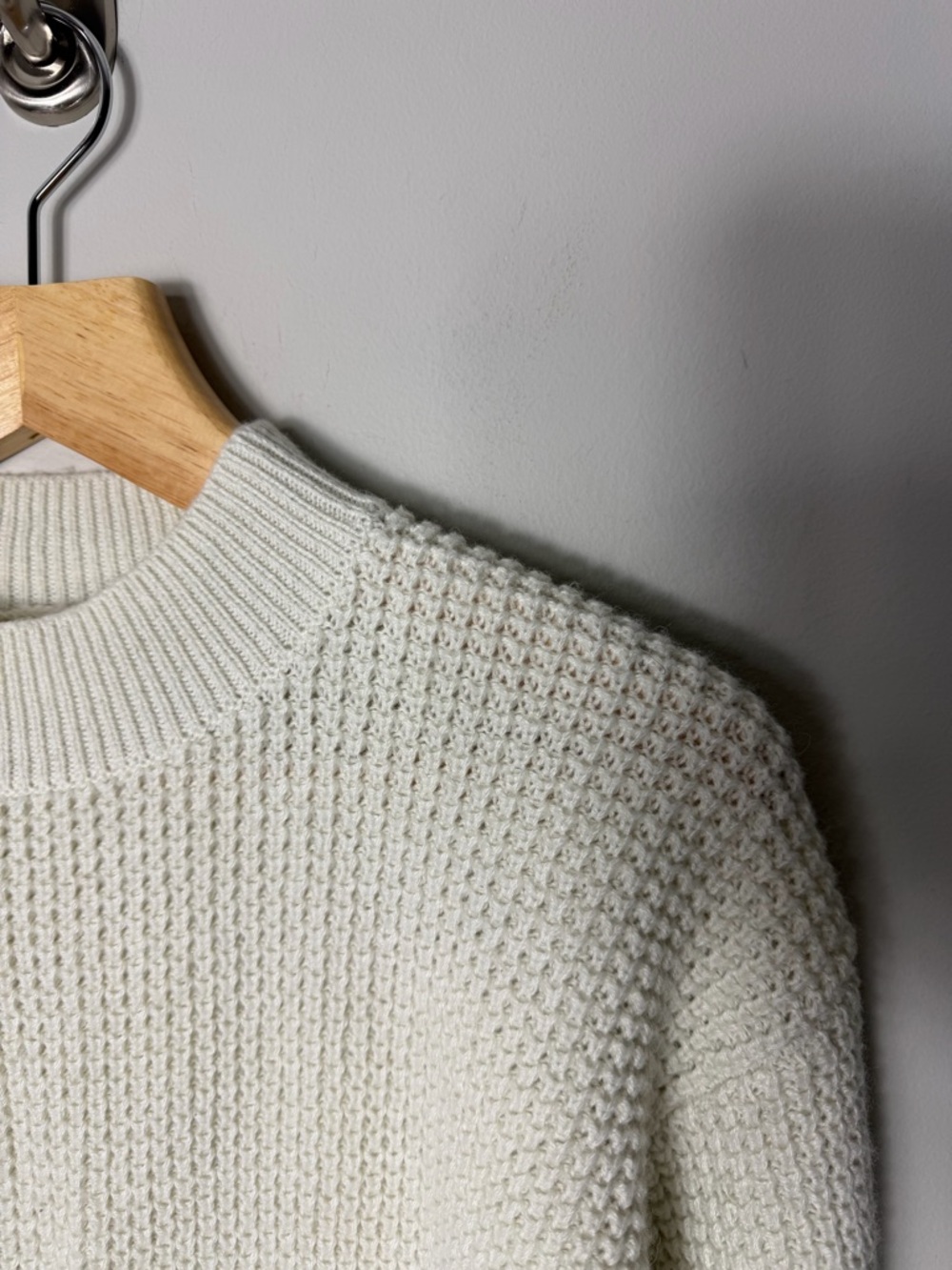 Long Wharf Women’s Rye Sea Well Fisherman Sweater Mock Neck Waffle XS *a - Picture 4 of 11